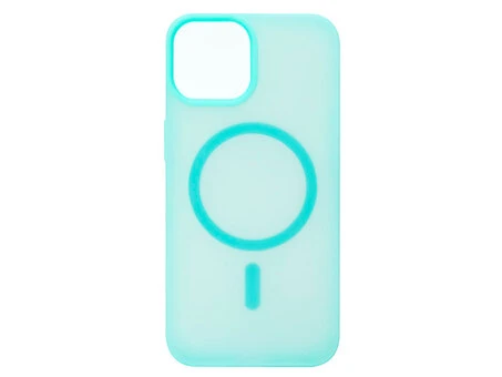 Накладка Silicone Matt MagSafe iPhone 13/14 mint