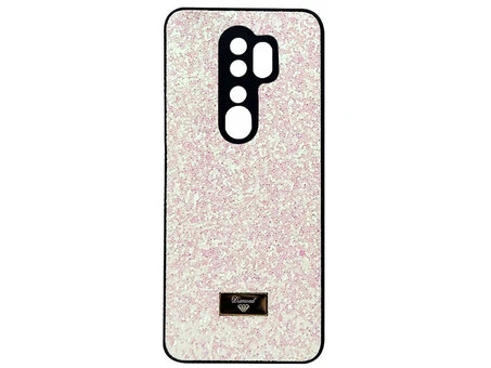 Накладка Level Shining Diamond Redmi Note 8 Pro white/pink