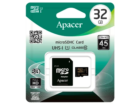 Карта пам'яті (UHS-1) Apacer 32Gb (10)+adapter