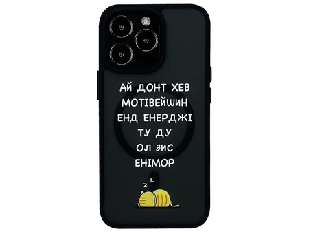 Shadow Matt Metal Buttons MagSafe Motivation iPhone 14 Pro black