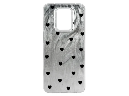 Накладка Paint Stroke Hearts Redmi Note 9s/Note 9 Pro/Note 9 Pro Max silver