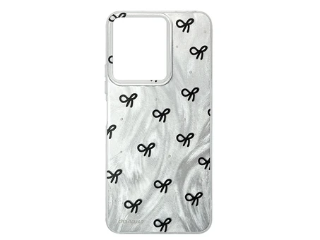 Накладка Paint Stroke Black Bows Redmi 13C/Poco C65 silver