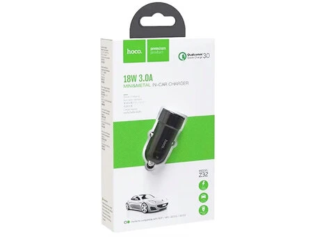 АЗП Hoco Z32 Speed Up 1USB/18W/3A/QC3.0 черный