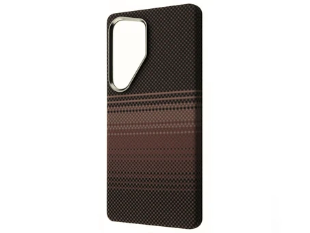 Накладка Elite Carbonique MagSafe Metal Frame Samsung S26 Ultra gold stripes