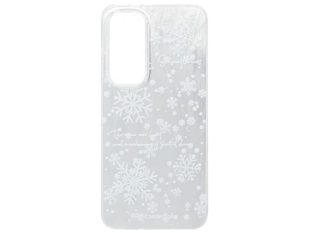 Накладка Paint Stroke Samsung S24 FE white snowflake