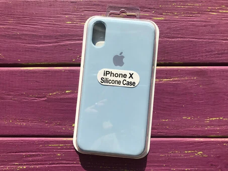 Case soft touch iP X/Xs light blue