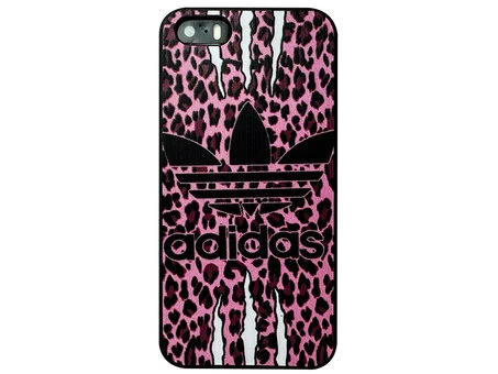 Пластик iPhone 5 Adidas pink leopard