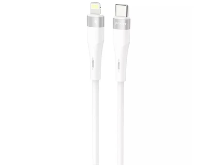 Кабель Proove Light Silicone Plus Type-C to Lightning 27W (1m) white