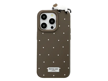 TPU Bonne Case+Cat iPhone 14 Pro brown