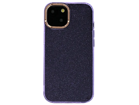 Накладка Shine Gold Frame iPhone 15 violet