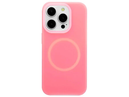 Case soft touch Silicone Full MagSafe низ iPhone 15 Pro pink