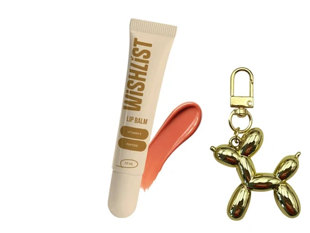 Lip Balm WISHLIST + брелок Baloon dog blessed honey