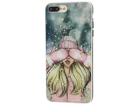 Накладка Confetti iPhone 7+/8+ pink gloves girl