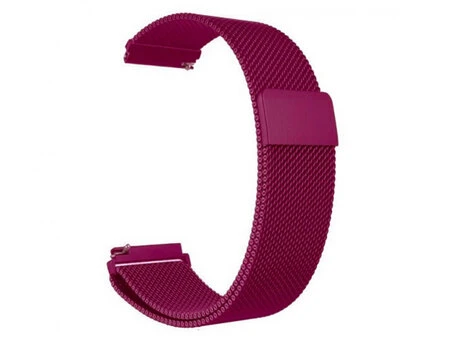 Metal Milanese Xiaomi Amazfit/Bip/Samsung 22mm dark red