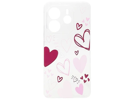 Накладка TPU Clear Joy Redmi Note 14 4G hearts