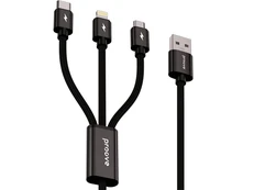Кабель Proove Triple 3in1 Type-C/Micro/Lightning (1,3m) black
