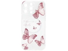 Накладка Butterflies MagSafe iPhone 16 Pro Max clear