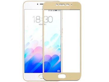 Стекло полн ТП Meizu M6 Note gold