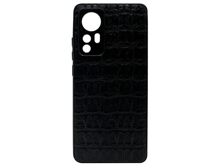 Накладка Leather Crocodile Xiaomi 12/12X black