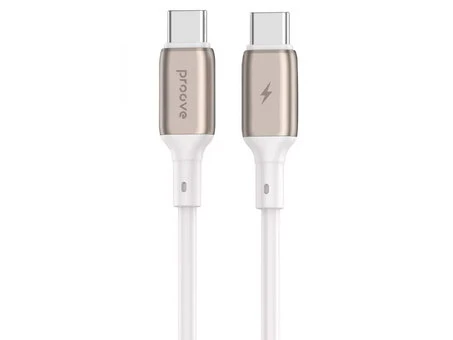 Кабель Proove Flex Metal Type-C to Type-C 60W (1m) white