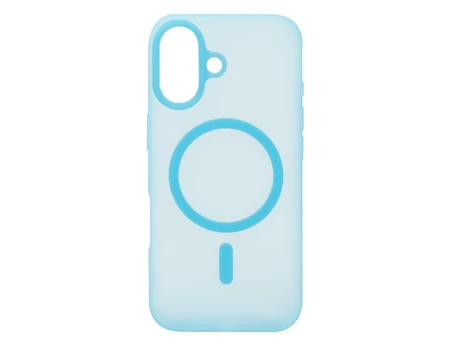 Накладка Silicone Matt MagSafe iPhone 17 light blue