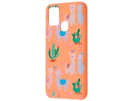 WAVE Fancy Samsung A21s llamas/peach