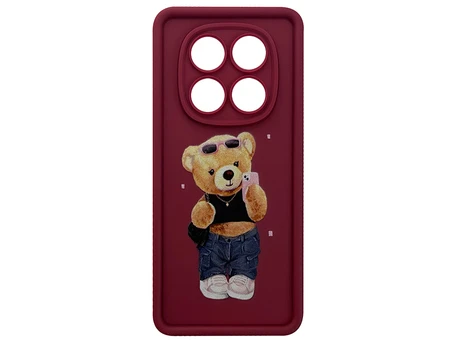 TPU Bear Camera Redmi Note 14 Pro marsala
