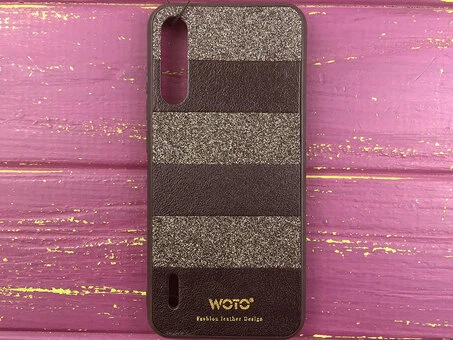 Накладка кожа SIBLING glitter Mi 9 Lite/CC9 Black