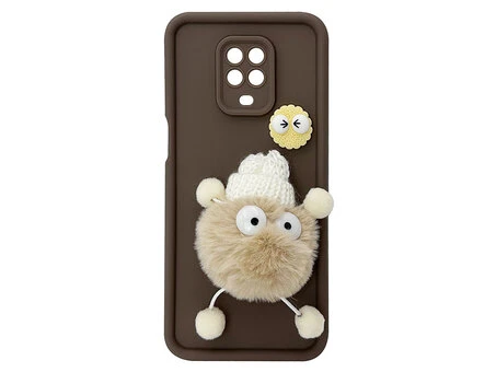 TPU 3D Fluffy Toy Camera Redmi Note 9s/Note 9 Pro/Note 9 Pro Max brown