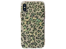 Накладка Transporent Print with MagSafe iPhone X/Xs leopard