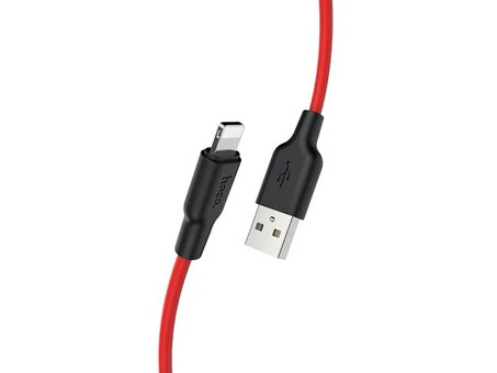 Кабель HOCO X21 Plus Lightning 2.4A (0.25m) black/red