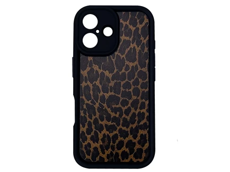 TPU Fashion Leopard Camera iPhone 16 black