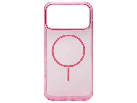 Накладка Shiny dust MagSafe iPhone 17 Pro pink
