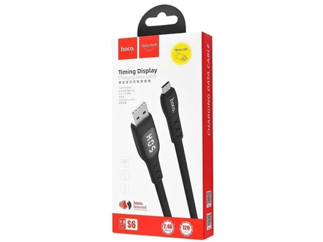 Кабель HOCO S6 Sentinel Micro 2.4A (1.2m) black