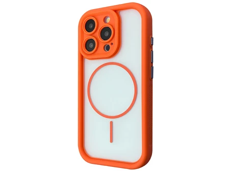 Накладка Clear Shock MagSafe iPhone 16 Pro Max orange