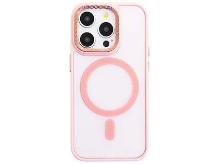 Shadow Matt Metal Buttons Corrugated MagSafe iPhone 14 Pro pink