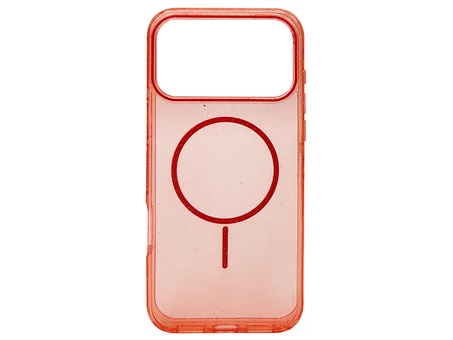 Накладка Shiny dust MagSafe iPhone 17 Pro orange