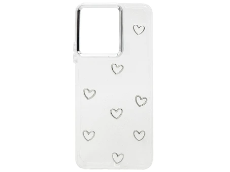 Накладка Золотий Пил 3D Metal Frame Redmi 13C/Poco C65 hearts clear