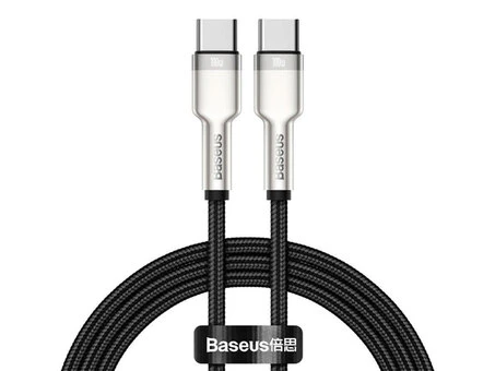 Кабель Baseus Cafule Metal Type-C to Type-C 100W 5A (1m) black