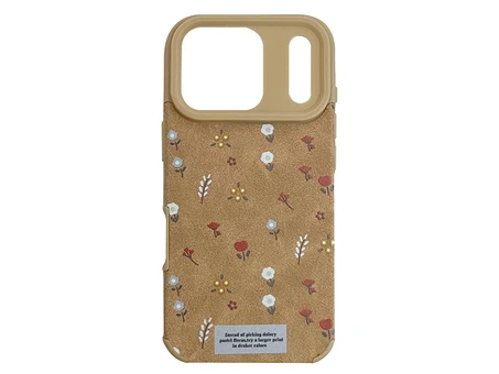 TPU Soft Flowers iPhone 17 Pro brown