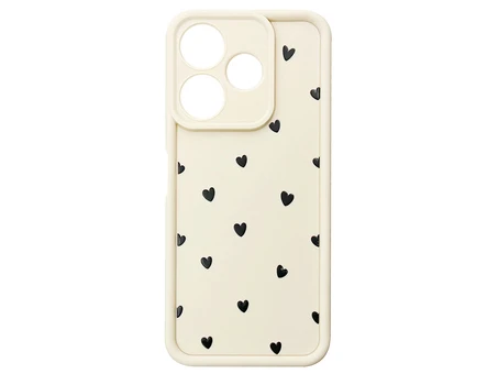 TPU Hearts Black Camera Redmi 13/Poco M6 vanilla