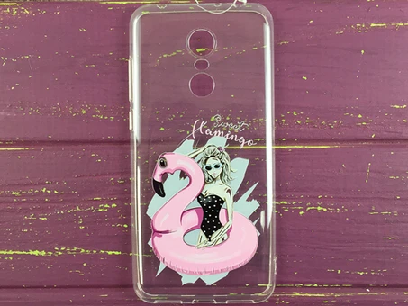Силикон Pic Redmi 5+ Flamingo party