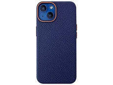 Чохол Syndee Leather MagSafe iPhone 13/14 blue/orange