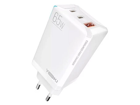 МЗП YOKI Led series YK-65 GaN Ultra 2Type-C/1USB 65W white