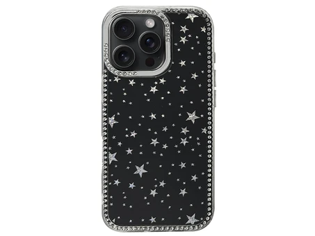 Накладка Luxury Stars Diamond Camera iPhone 16 Pro clear