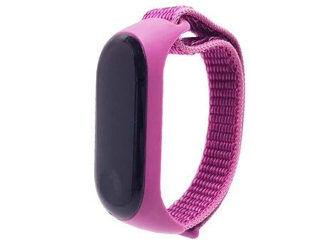 Ремінець Nylon + Silicone Mi Band 3/4/5 purple