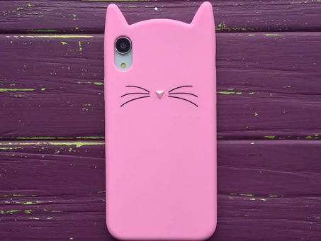 3D CAT'S iPhone Xr Pink