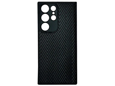 Накладка Leather Weaving Samsung S23 Ultra black