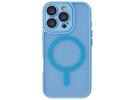 Shadow Matt Metal Buttons + Camera MagSafe iPhone 15 Pro Max light blue