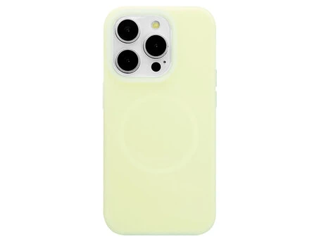 Case soft touch Silicone Full MagSafe низ iPhone 15 Pro limonade